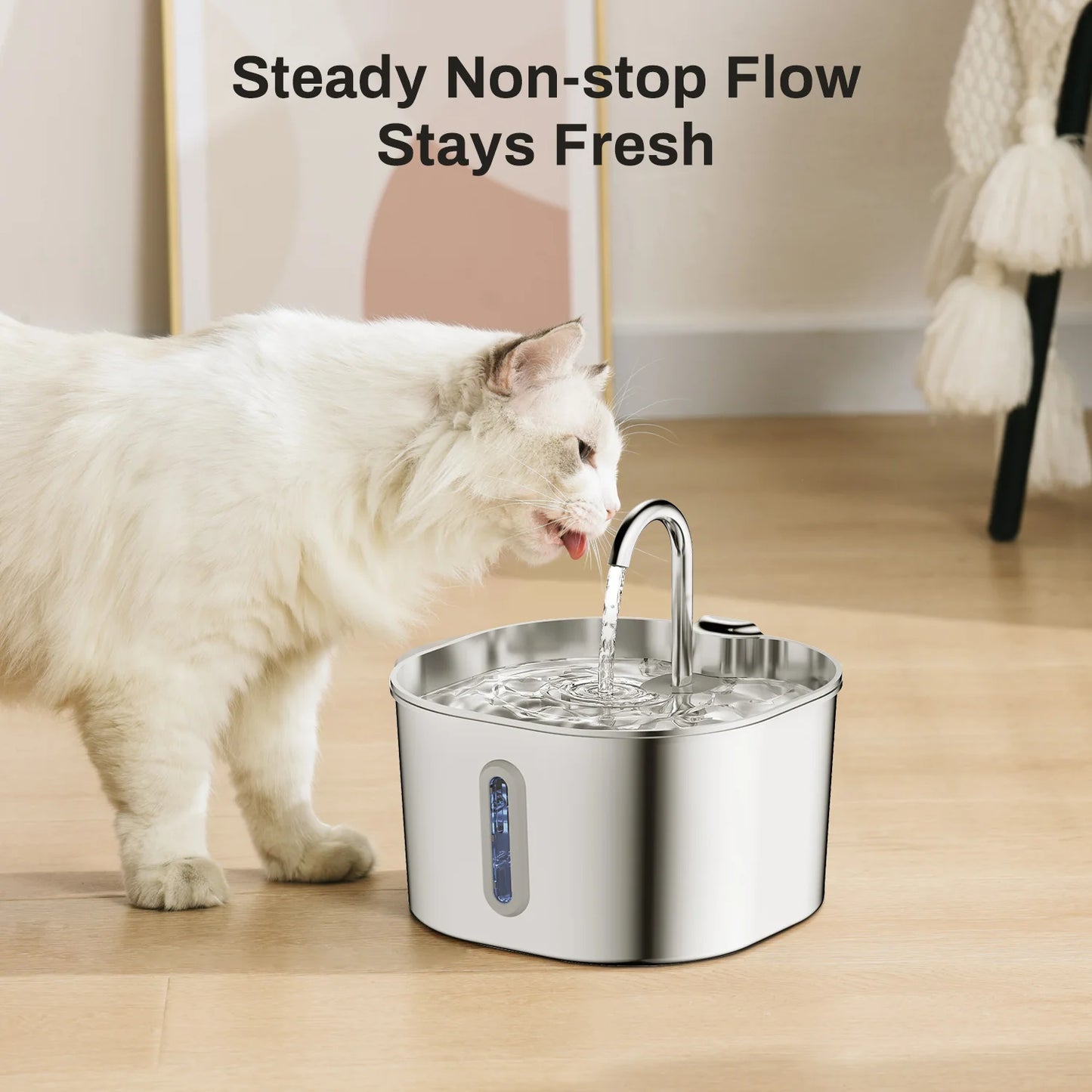 Cat automatic water distributor, stainless steel pet water feeder, USB dog water distributor, pet automatic water distributor
